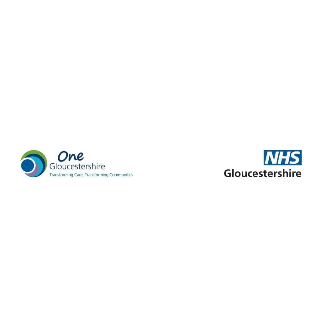 One Gloucestershire and NHS Gloucestershire logo One Gloucestershire and NHS Gloucestershire logo
