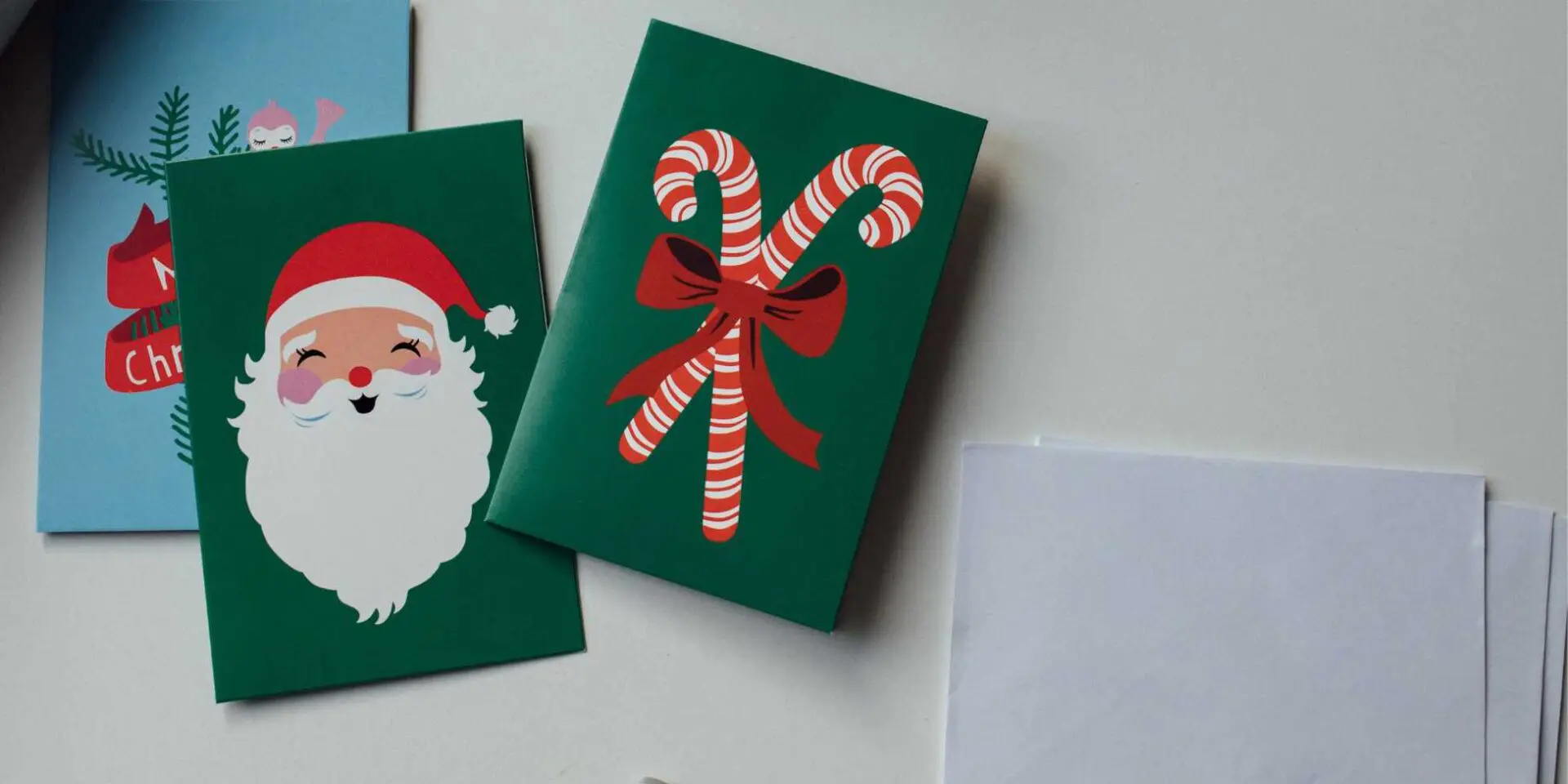 Christmas cards on a table - Winston's wish