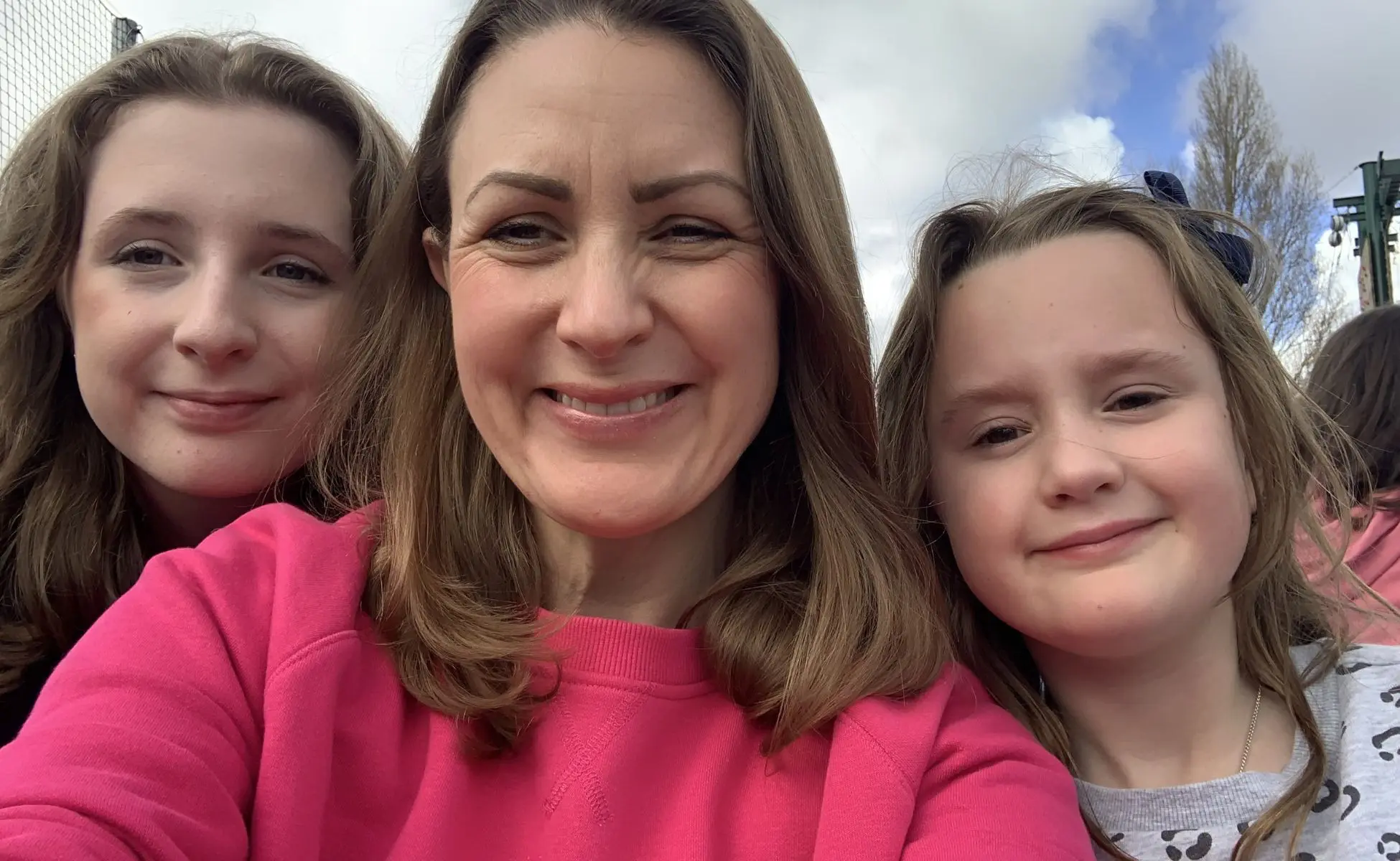Caroline and family Selfie of Caroline with daughters, Evie and Ada.