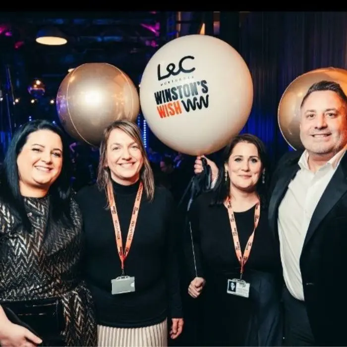 Team at L and C Mortgages at an event for Winston's Wish 