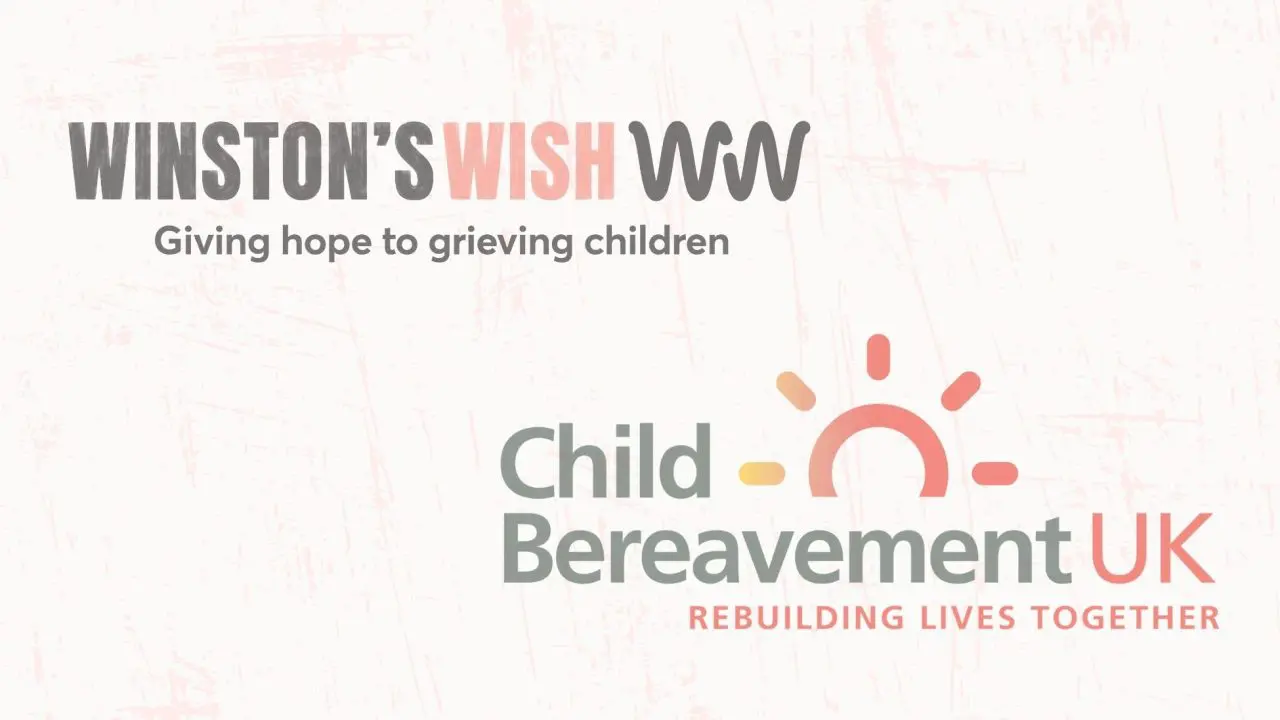 Winston's Wish logo and Child Bereavement UK logo