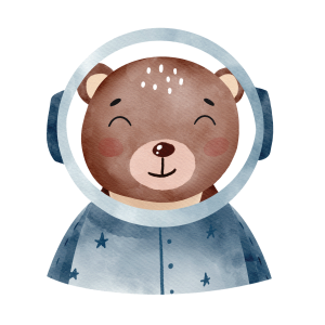 Kids-Grief-Winston-Bear-Download-Safe-Transparent Winston Bear icon wearing a space suit