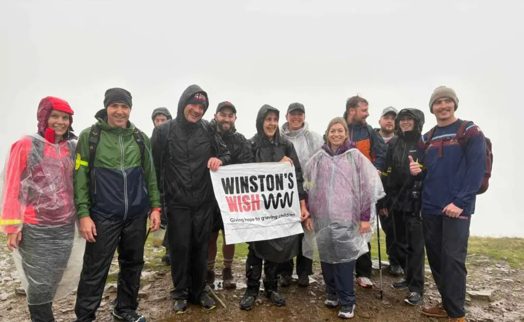 Winston's Wish fundraisers walking the Yorkshire Three Peaks