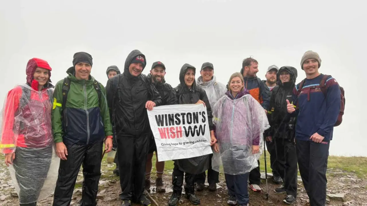 Winston's Wish fundraisers walking the Yorkshire Three Peaks