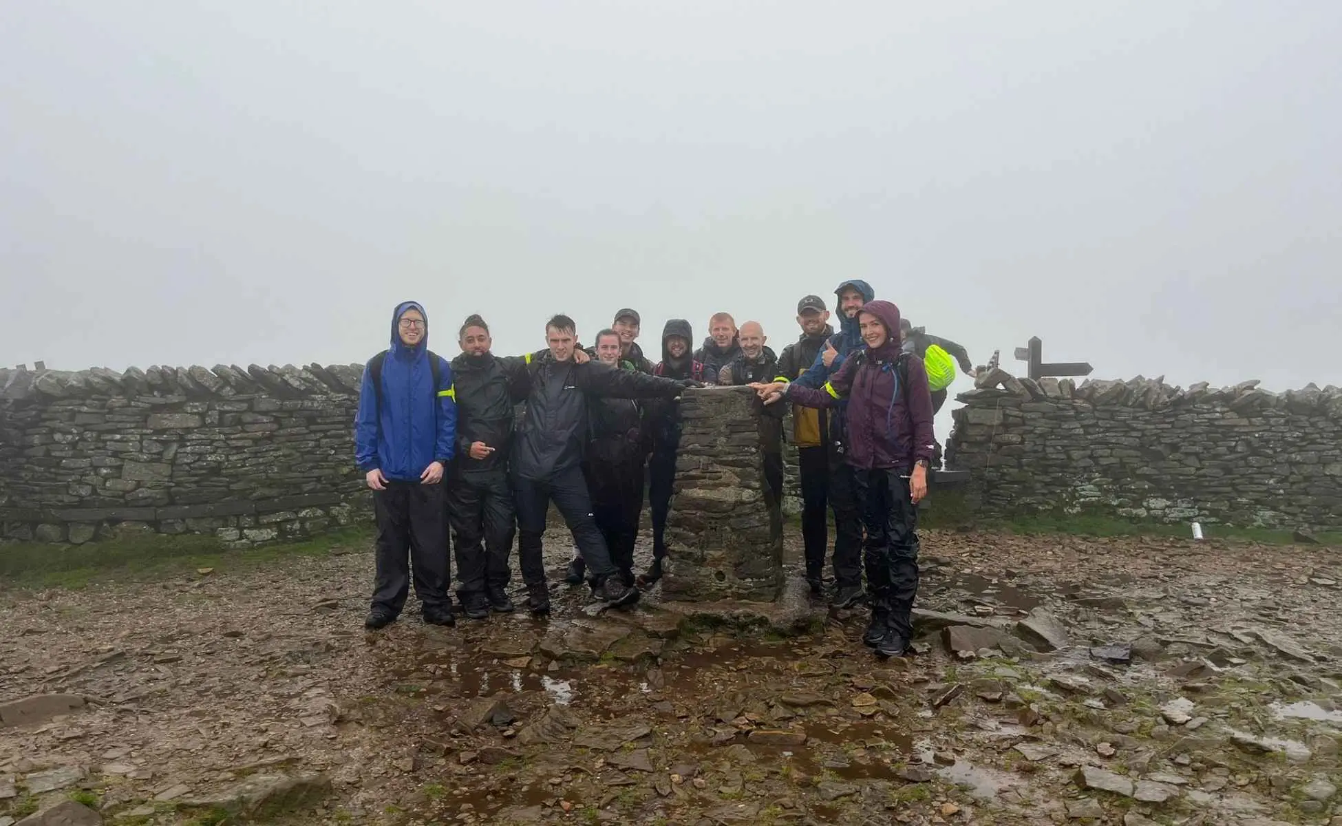 Hikers doing the Yorkshire Three Peaks