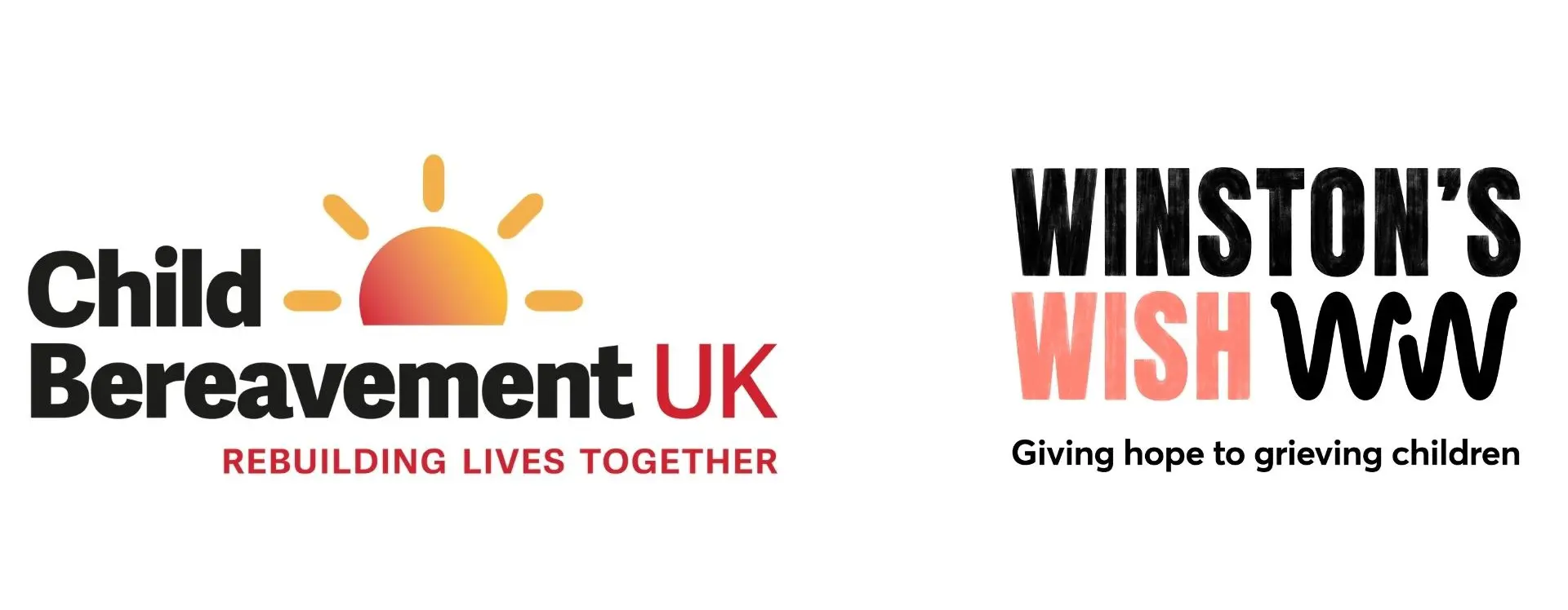 CBUK website images - Child Bereavement UK and Winston's Wish