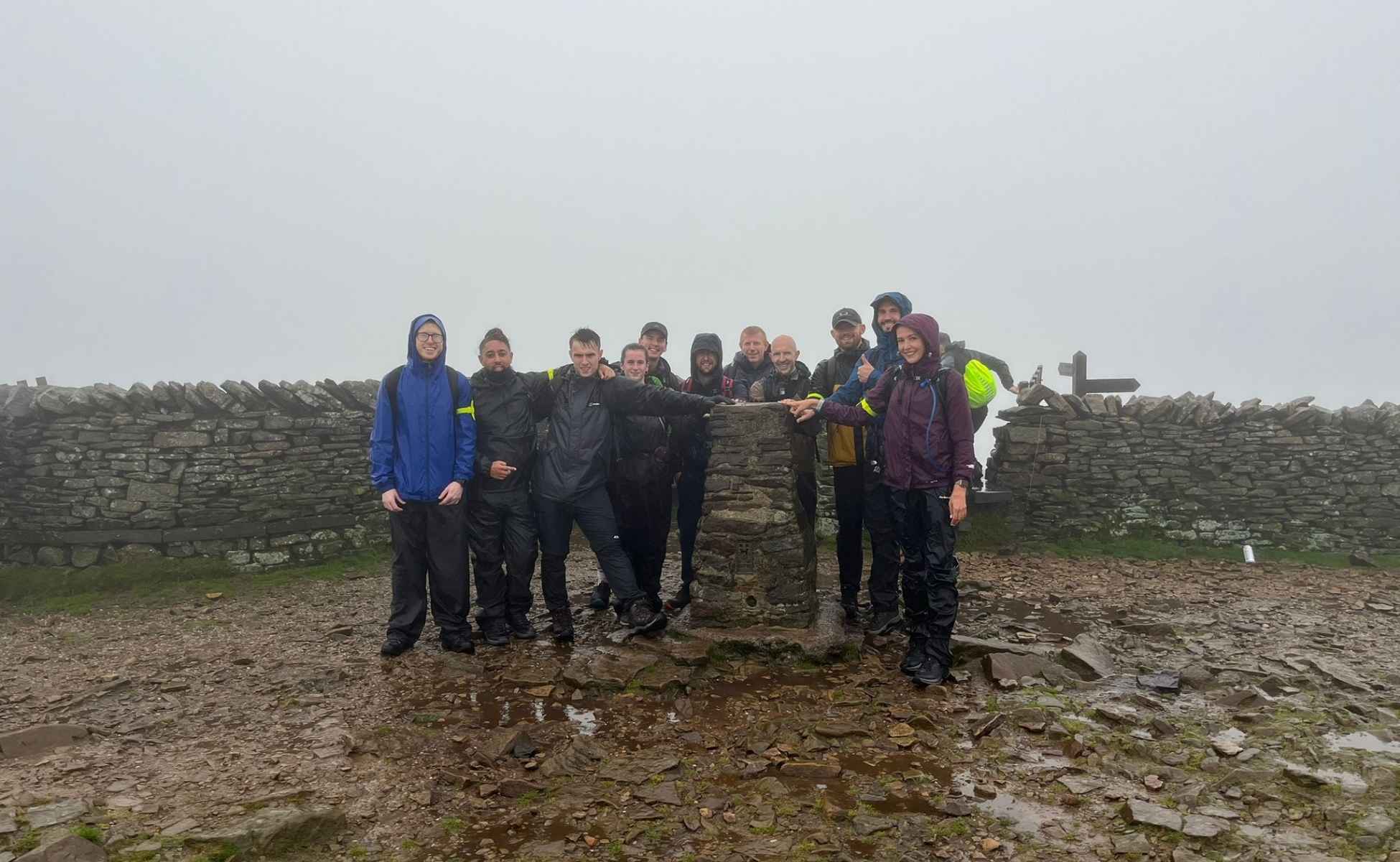 Hikers doing the Yorkshire Three Peaks